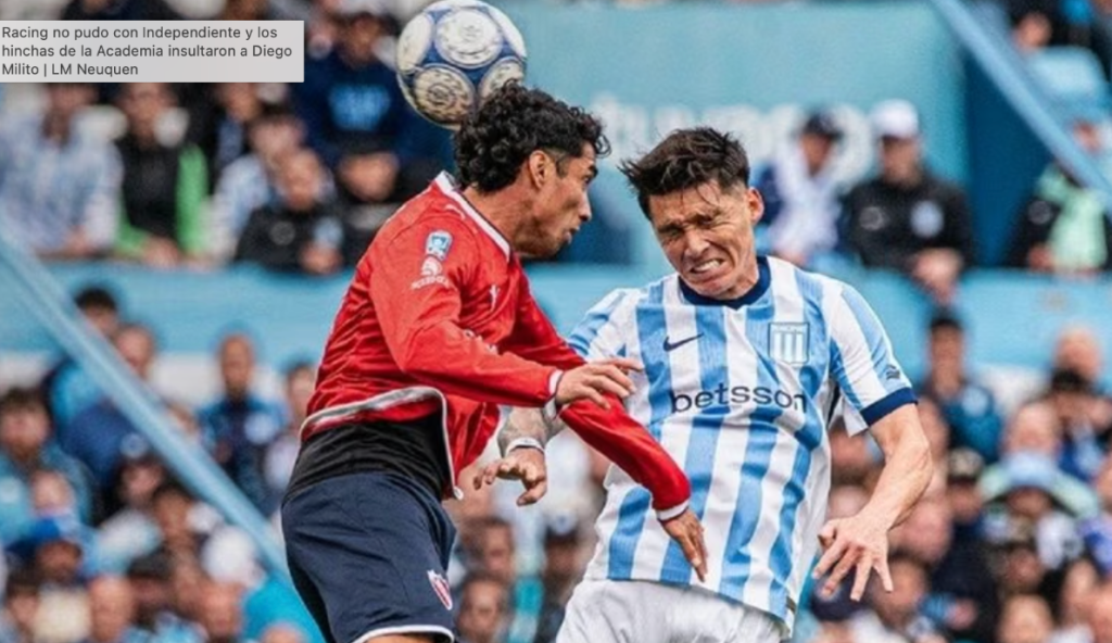 Silbidos y un fuerte reclamo de los hinchas de Racing tras el empate con Independiente